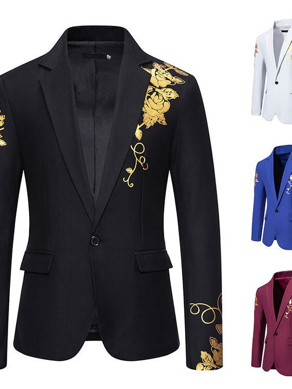 Herren eleganter Blazer mit floralem Design und hochwertiger Verarbeitung Drune