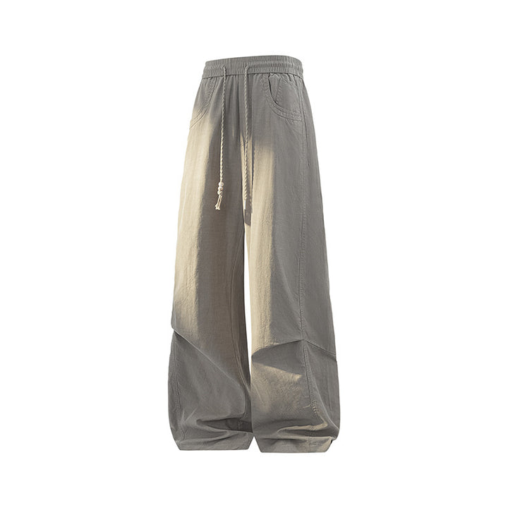 Damen Weite Balloon-Hose mit elastischem Bund, Tunnelzug und Knie‑Paneelen Drune