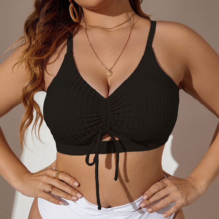 Damen Bikinioberteil mit raffiniertem Rüschendesign und verstellbaren Trägern Drune
