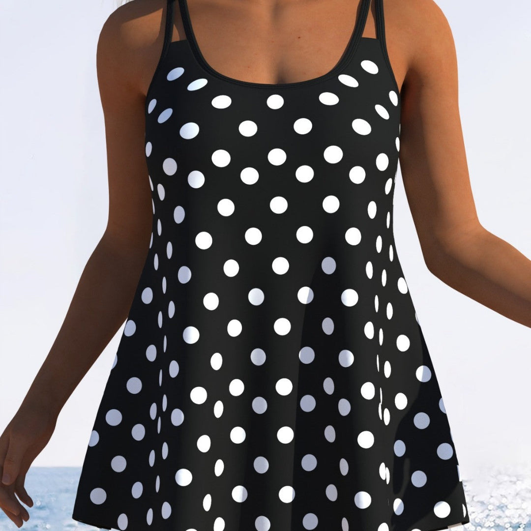 Damen Tankini mit verspieltem Streifenmuster und originellem Schnitt Drune