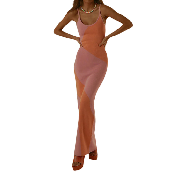 Damen Designer-Midi-Kleid mit stilvollem Grafikmuster Drune