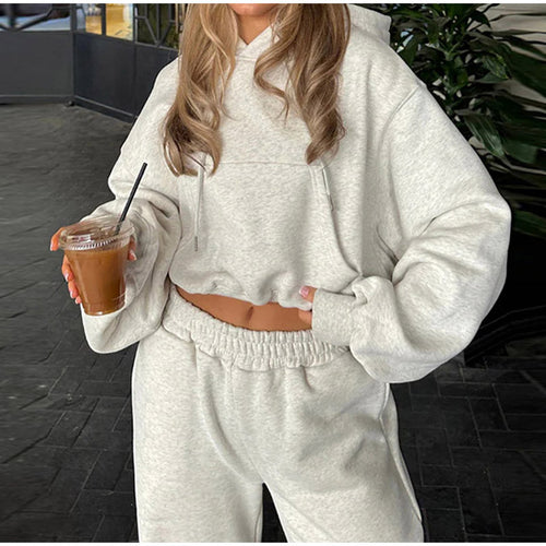 Damen Oversized Hoodie mit elastischem Bund Drune