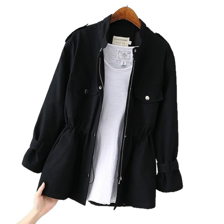 Damen Modische Utility-Jacke Drune