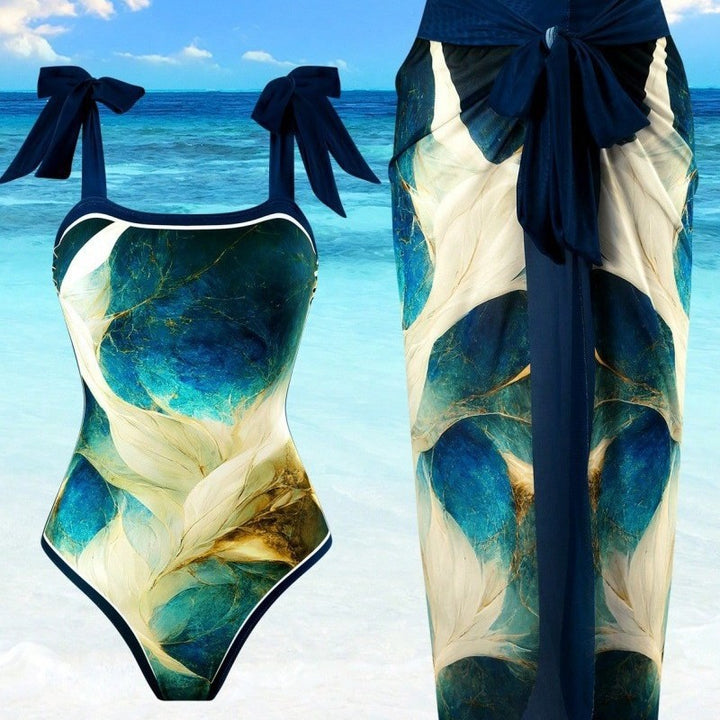 Damen Badeanzug mit passendem Sarong Drune