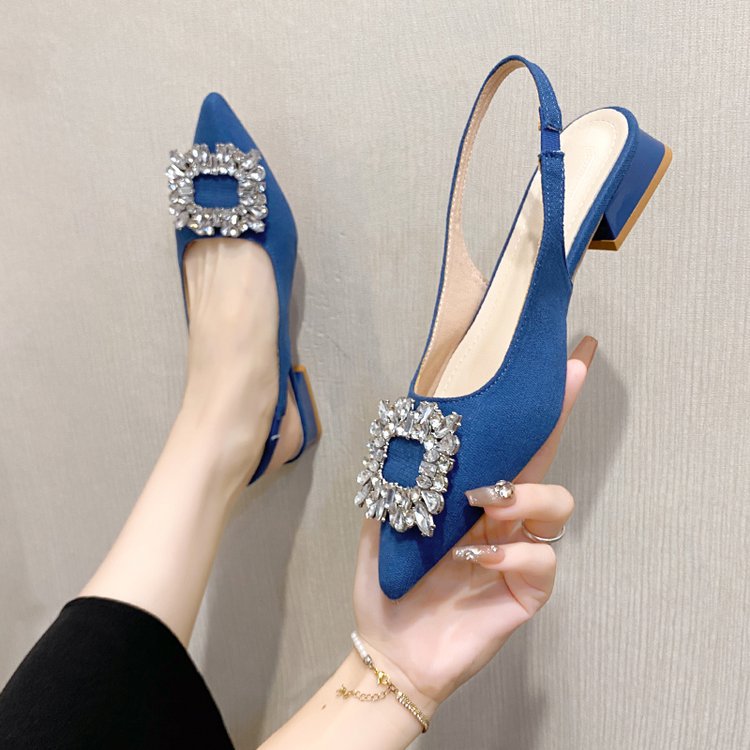 Damen Slingback-Pumps mit funkelndem Strassakzent Drune