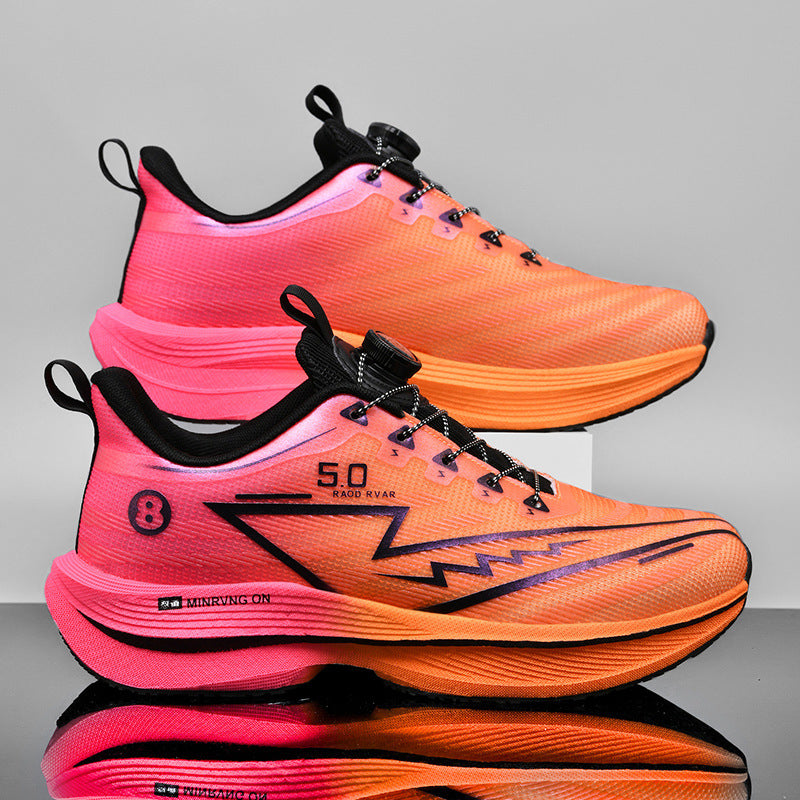 Unisex gedämpfte Wettkampf-Laufschuhe mit Drehregler-Verschluss, sockenähnlichem Einstieg und reaktionsfreudiger Hohlkern-Zwischensohle Drune