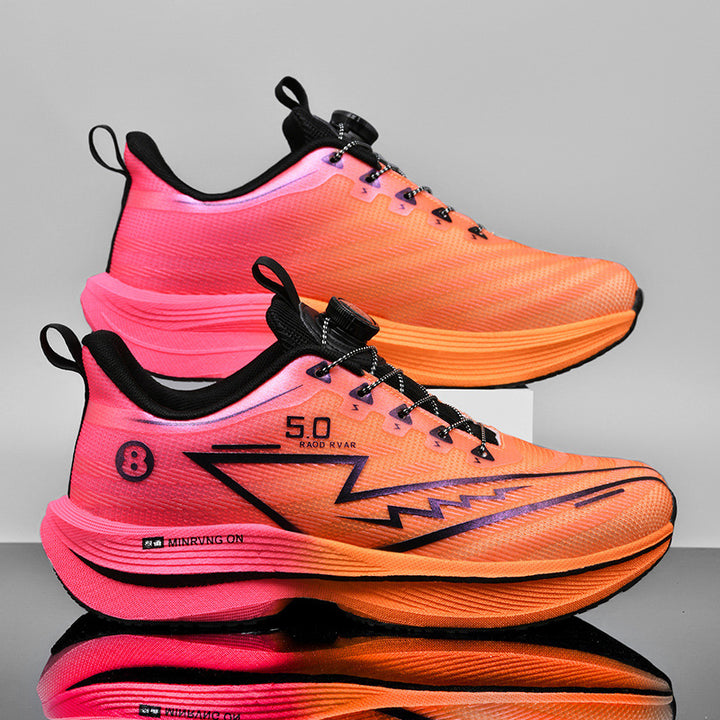 Unisex gedämpfte Wettkampf-Laufschuhe mit Drehregler-Verschluss, sockenähnlichem Einstieg und reaktionsfreudiger Hohlkern-Zwischensohle Drune