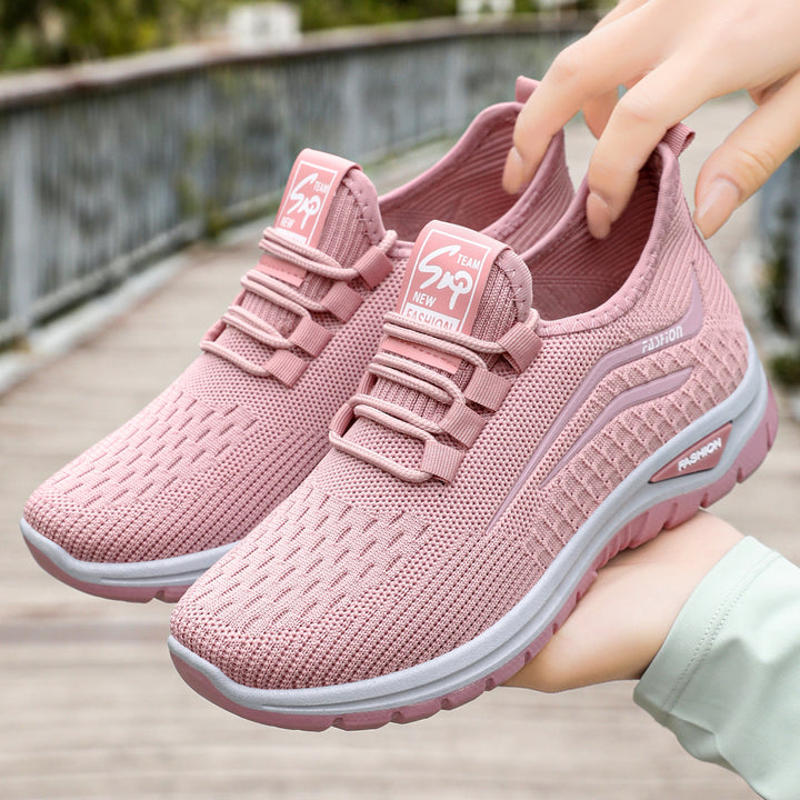 Damen nan leichter atmungsaktiver Strick-Sneaker mit dämpfender Komfortsohle Drune