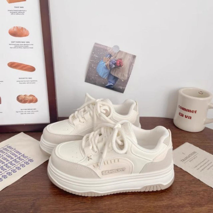 Damen Komfortable Plateausneaker mit atmungsaktivem Obermaterial und dämpfender Sohle Drune