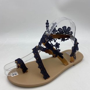 Damen Sandalen mit filigranem Häkelmuster Drune