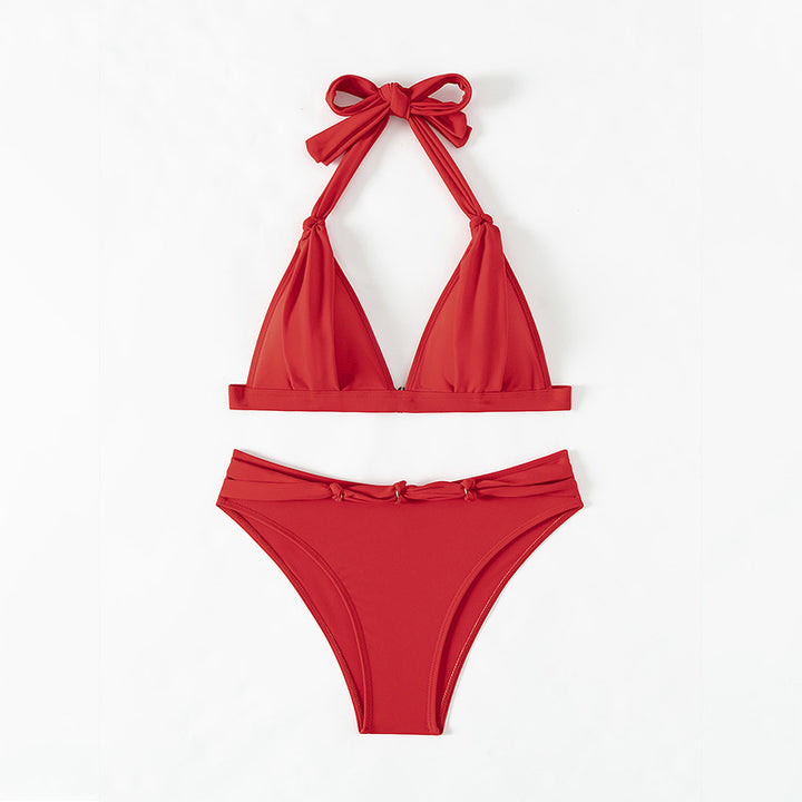 Damen Triangel-Bikini mit raffinierten Knotendetails Drune