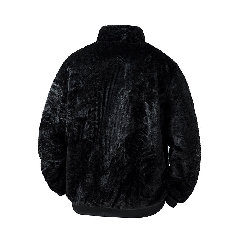 Herren Fleecejacke mit hohem Kragen und elastischem Bund Drune