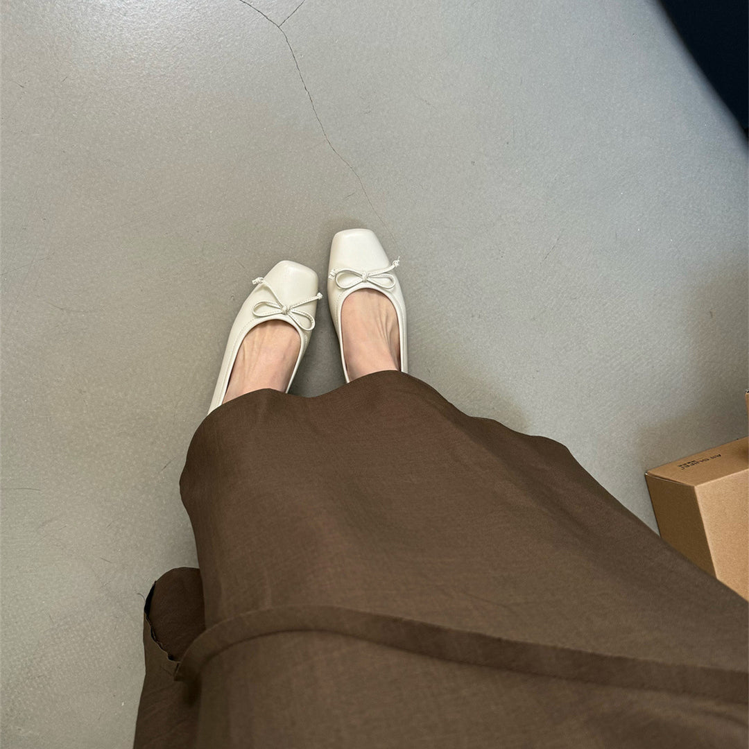 Damen Ballerina-Schuhe mit eleganter Schleifenverzierung und hochwertigem Material Drune