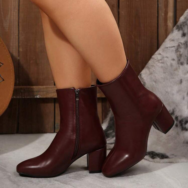 Damen Elegante Blockabsatz Stiefeletten Drune 1787606100