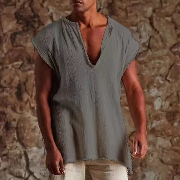 Herren lockeres Tunika-Shirt Drune