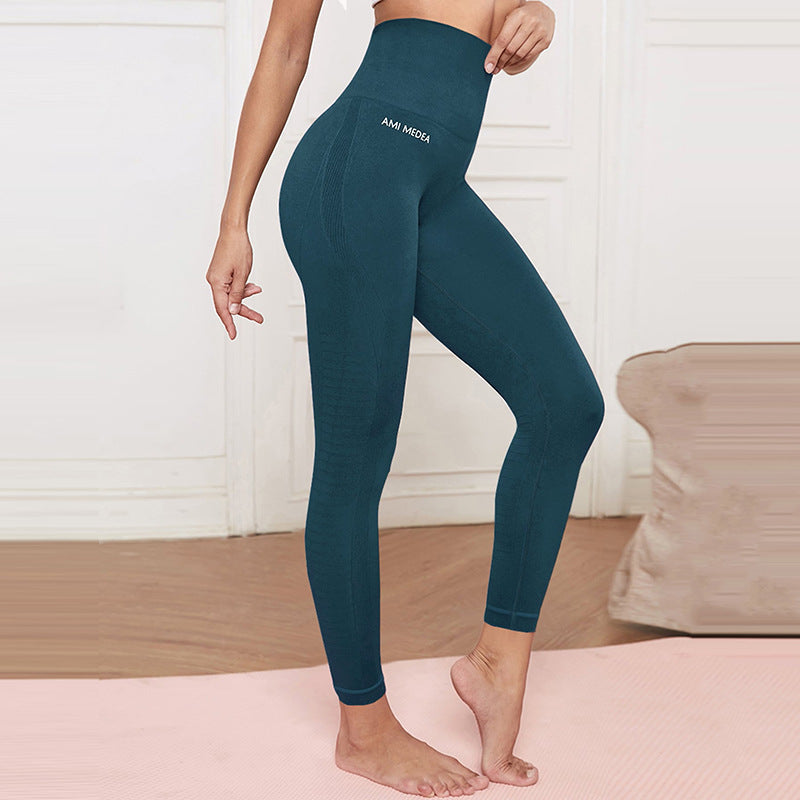 Damen Kompressions-Leggings mit hohem Bund und innovativer Struktur Drune