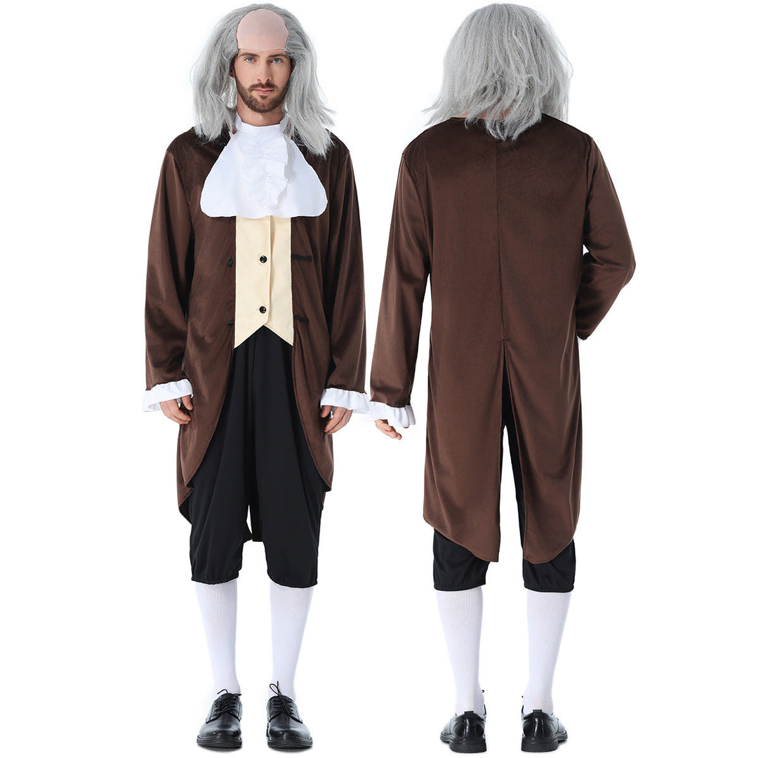 Herren historische Kostüm mit elegantem Frack und weiten Hosen Drune