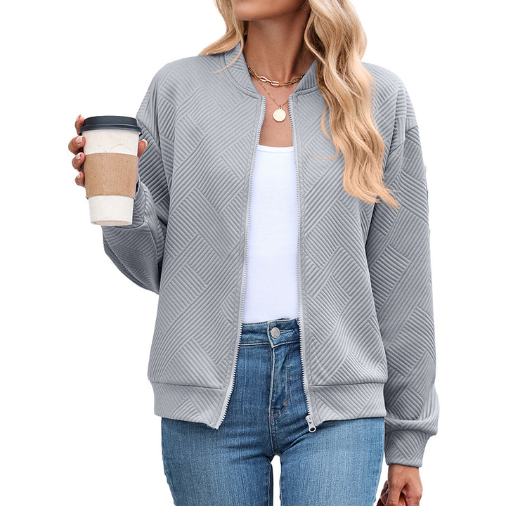 Damen Sportliche Bomberjacke mit strukturiertem Design Drune