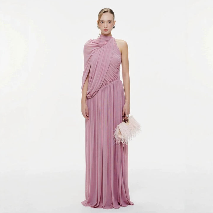 Damen Elegantes Wickelkleid mit asymmetrischem Design und fließendem Drapée Drune