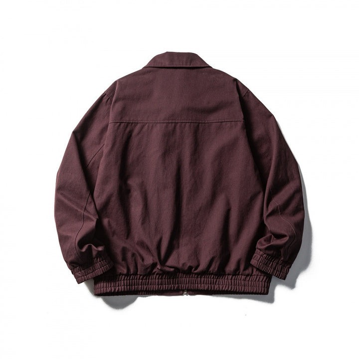 Herren Boxy-Canvas-Blouson mit durchgehendem Reißverschluss und elastischen Bündchen Drune