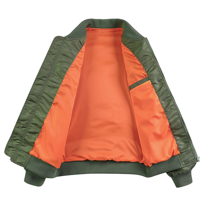 Herren -Isolierte, wasserabweisende Flug-Bomberjacke mit kontrastierendem, gestepptem Futter und Utility-Tasche am Ärmel Drune