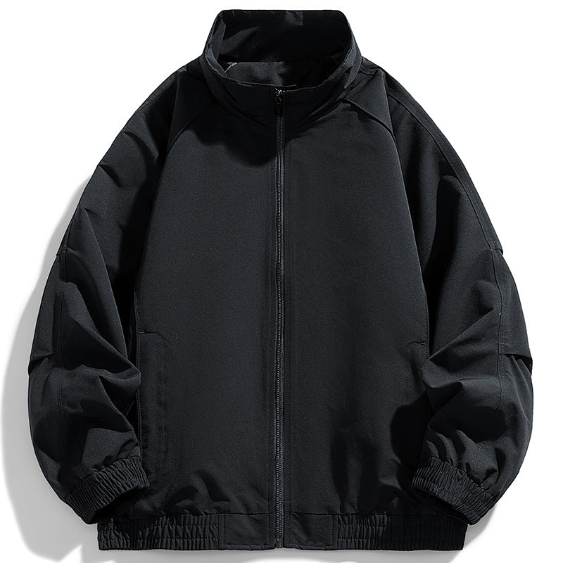 Herren urbaner Oversize-Blouson mit Stehkragen, Raglanärmeln und Utility-Ärmeltasche Drune