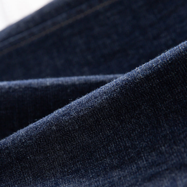 Damen Weite Jeanshose mit elastischem Bund und Tunnelzug Drune