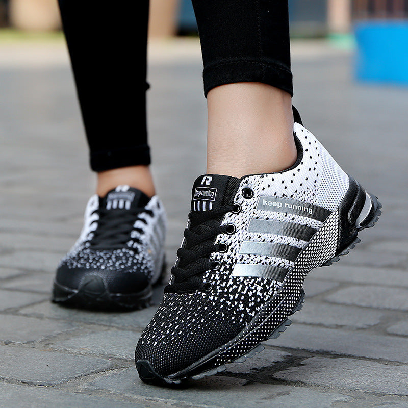 Herren leichte Strick-Running-Sneaker mit integrierter Fersen-Luftkammer und griffiger Trailsohle Drune