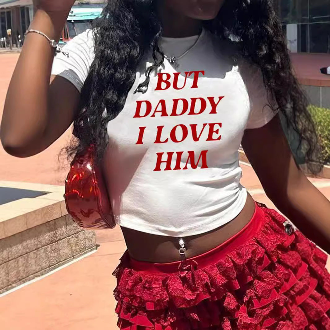 Damen Crop-Top mit auffälligem Schriftzug Drune