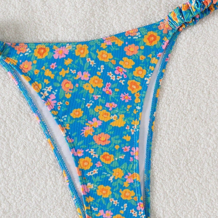 Damen Bandeau-Bikini mit viktorianischem Floralprint Drune
