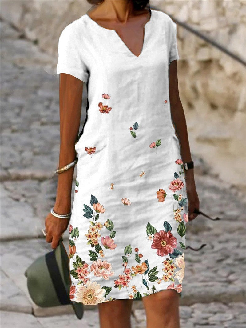 Drune | Schickes Country Style Mini Kleid mit Blumen