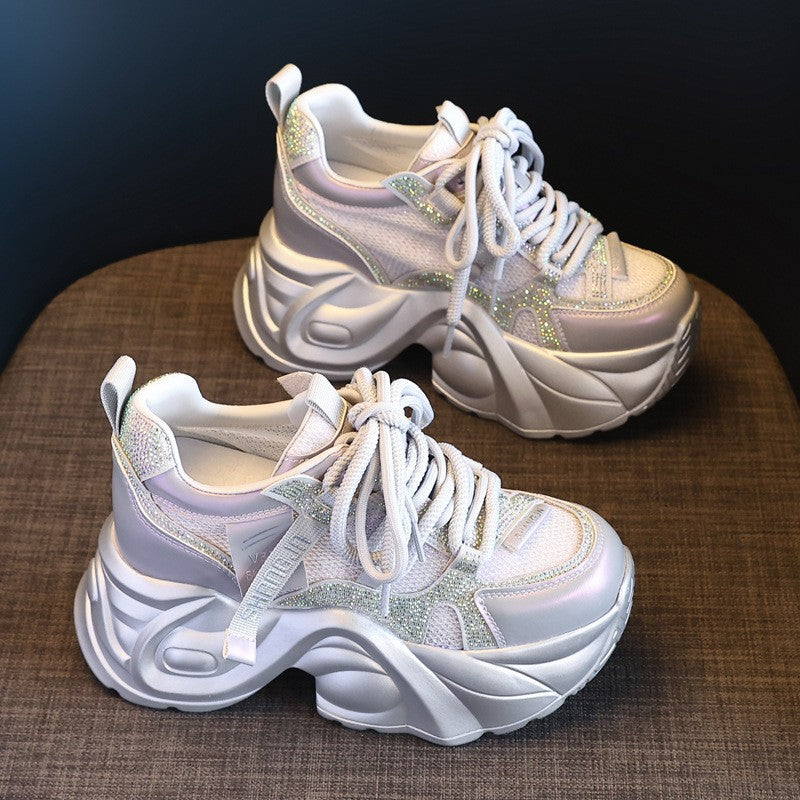 Damen Chunky Sneakers mit futuristischem Design und atmungsaktivem Obermaterial Drune