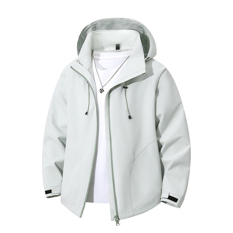 Herren Leichte Softshell-Kapuzenjacke mit verstellbarer Kapuze und wind- sowie wasserabweisender Membran Drune