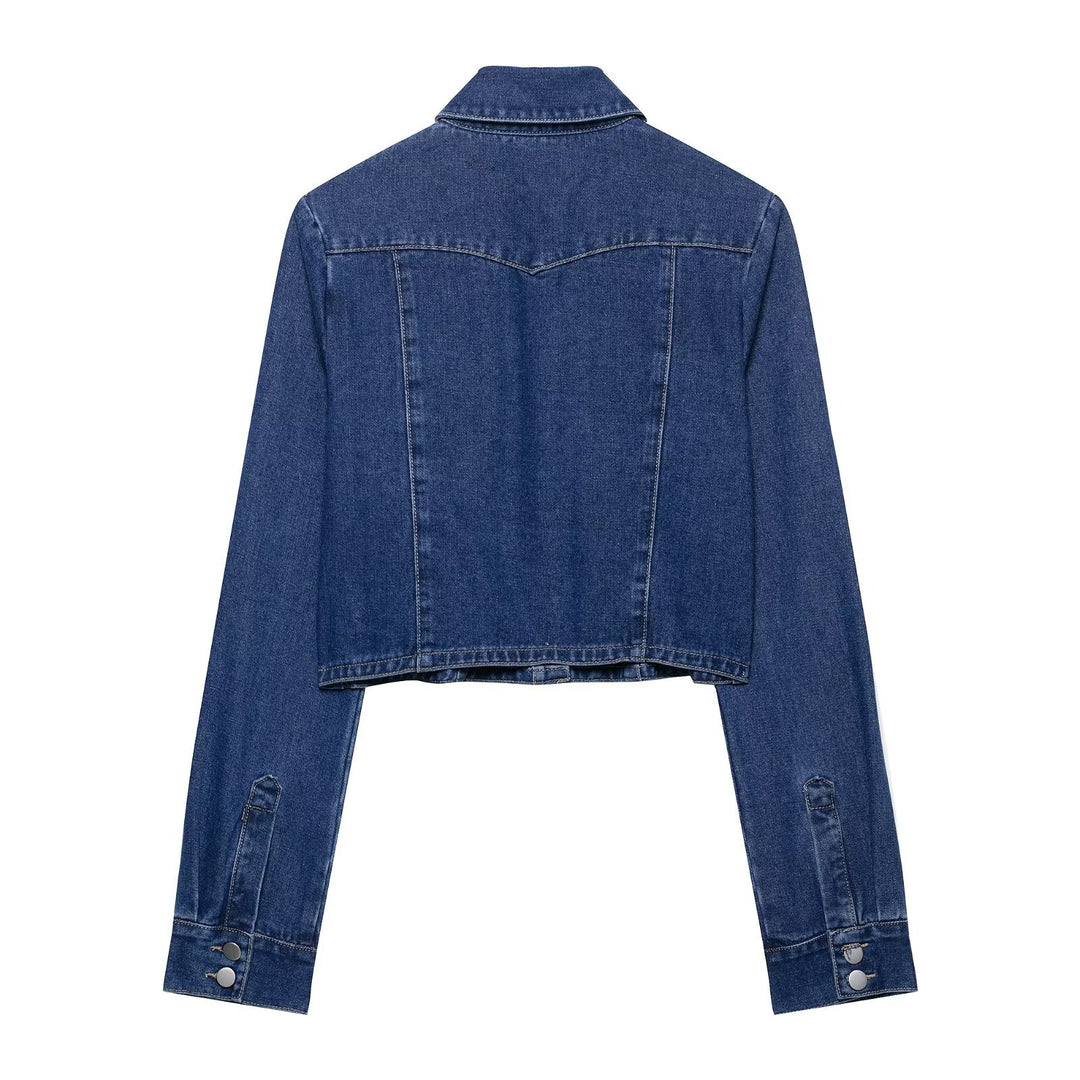 Damen Jeansjacke im lässigen Cropped-Stil Drune