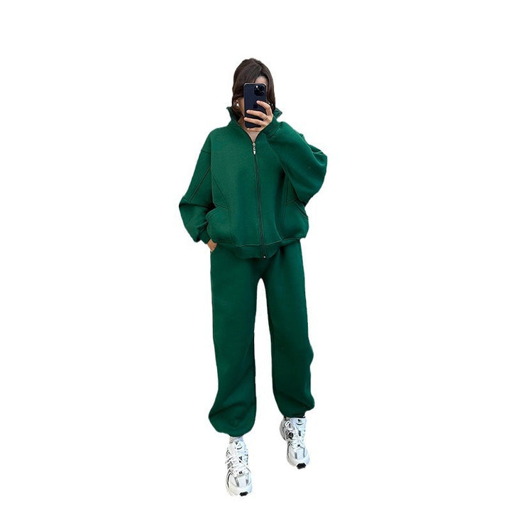 Damen lässiger Zweiteiler mit oversized Hoodie und Jogginghose Drune