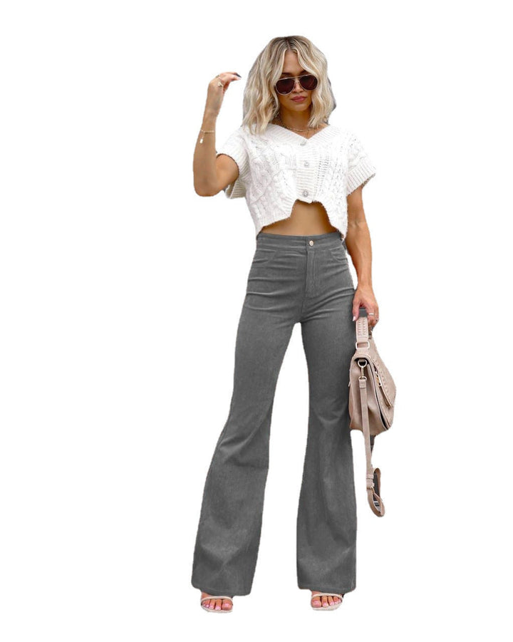 Damen Flared Jeans mit hohem Bund und tailliertem Schnitt Drune