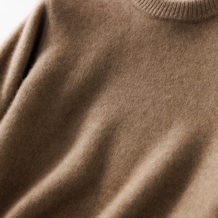 Herren Feiner Stehkragenpullover aus Kaschmir‑Blend mit gerippten Abschlüssen und schlanker Silhouette Drune