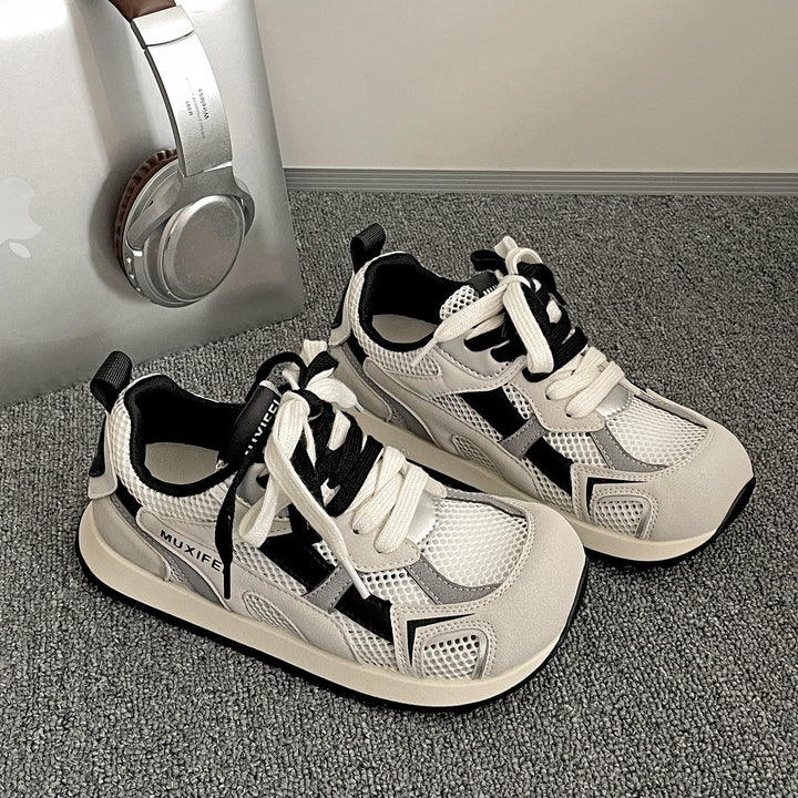 Damen Sportliche Sneakers mit atmungsaktiven Mesh-Einsätzen und rutschfester Sohle Drune