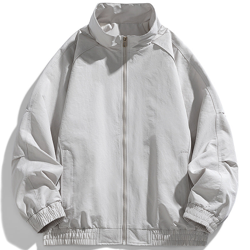 Herren urbaner Oversize-Blouson mit Stehkragen, Raglanärmeln und Utility-Ärmeltasche Drune