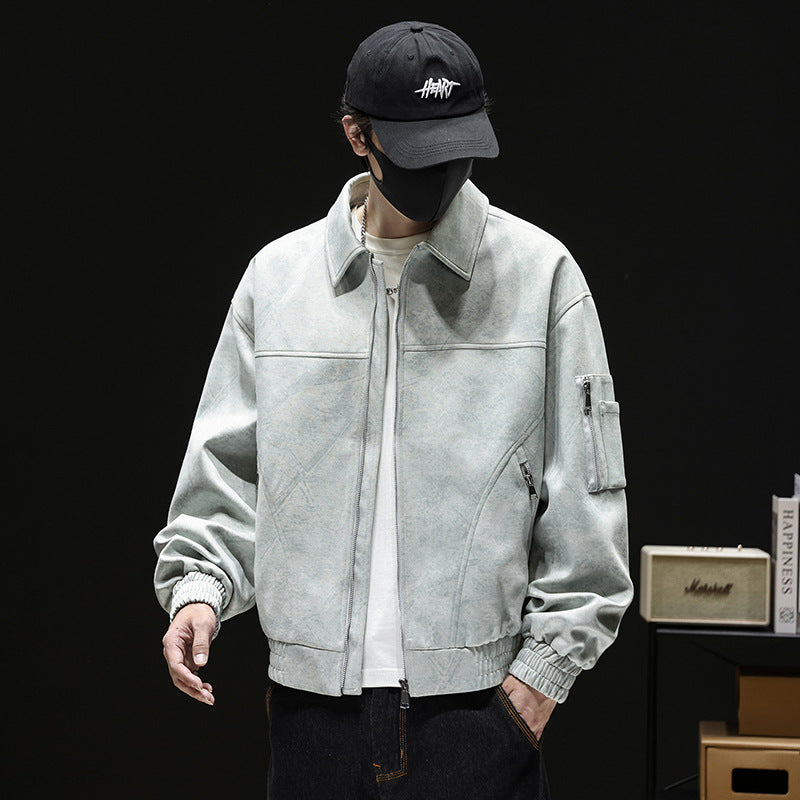Herren Urbane Kunstlederjacke