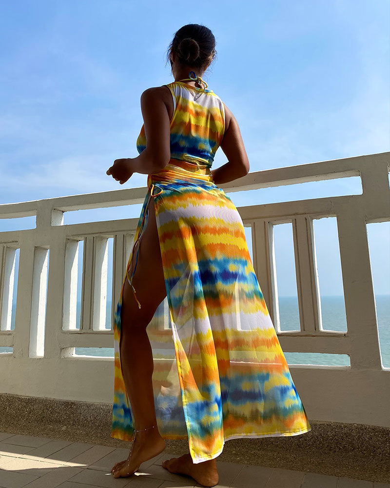 Damen Maxikleid mit trendigem Wickeldesign Drune