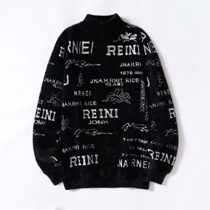 Damen Kuscheliger Oversized Pullover mit hohem Kragen Drune