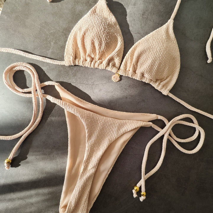 Damen Triangel-Bikini mit elastischen Banddetails Drune