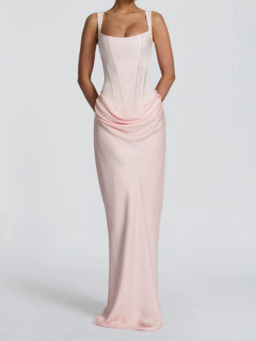 Damen elegantes Abendkleid mit raffinierten Drappierungen Drune