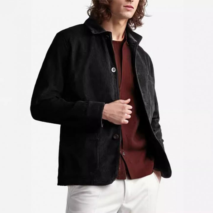 Damen lässige Cordjacke mit praktischen Taschen Drune