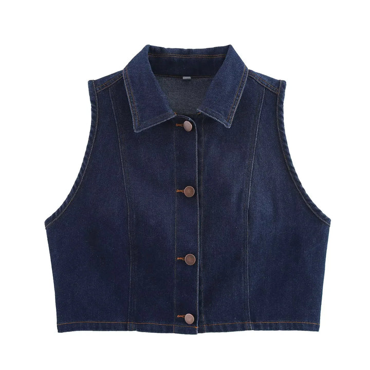 Damen weit geschnittene Jeanshose mit Bindegürtel und eleganter Silhouette Drune