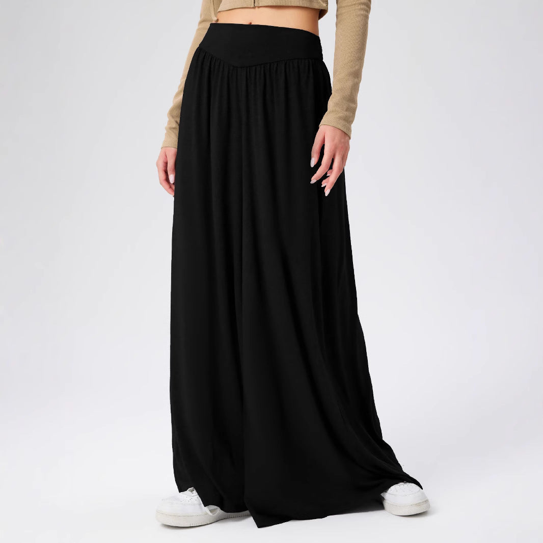 Damen weite Jersey-Hose mit hohem Bund Drune