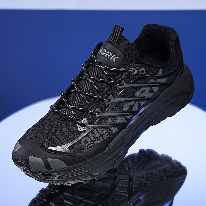 Herren technische Trailrunning-Sneaker mit stoßdämpfender Hohlkern-Zwischensohle verstärkter Zehenkappe und griffiger Offroad-Profilsohle Drune