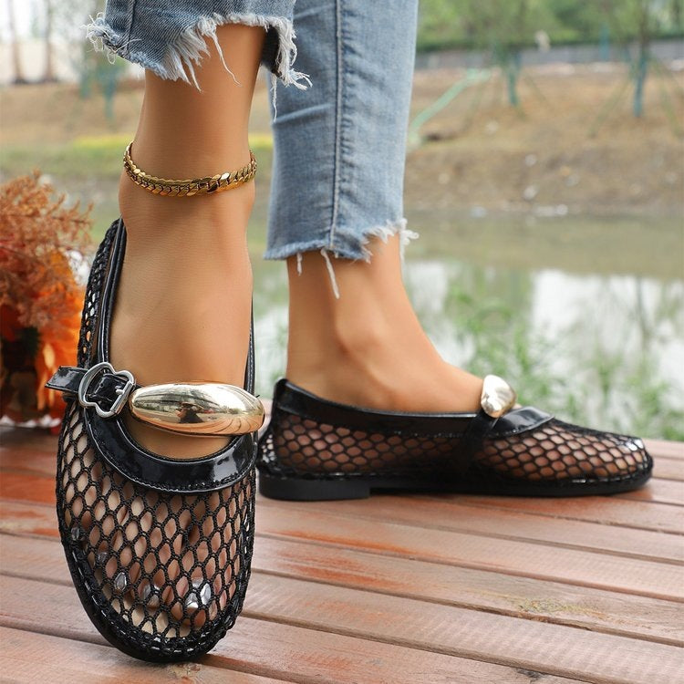 Damen Elegante und luftige Netz-Slipper Drune