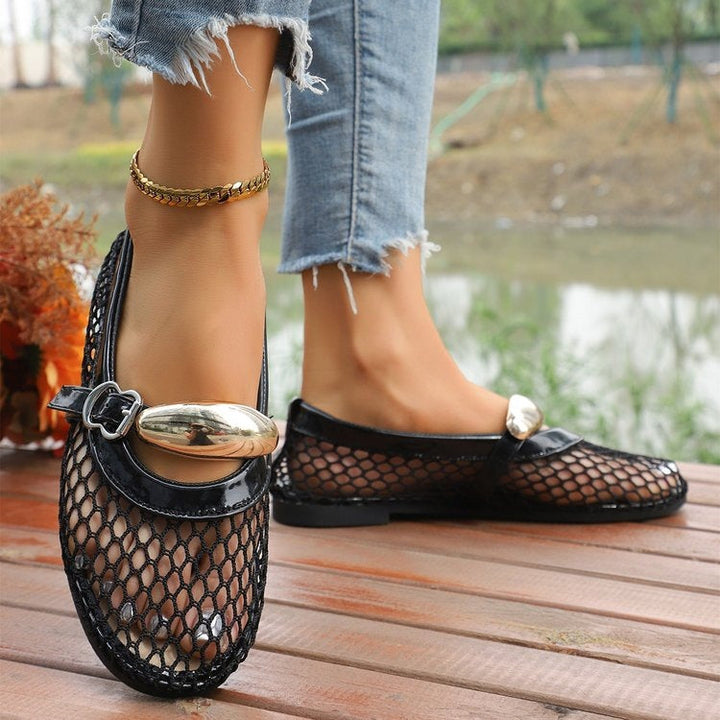 Damen Elegante und luftige Netz-Slipper Drune